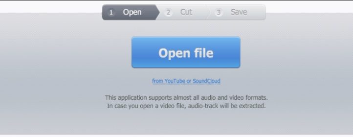 How to use Audio Cutter Open file